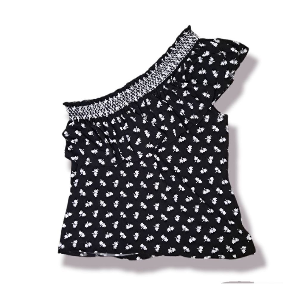 Cece One Shoulder Top Floral - Picture 2 of 4